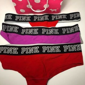 NWOT 3 pairs of Pink Panties